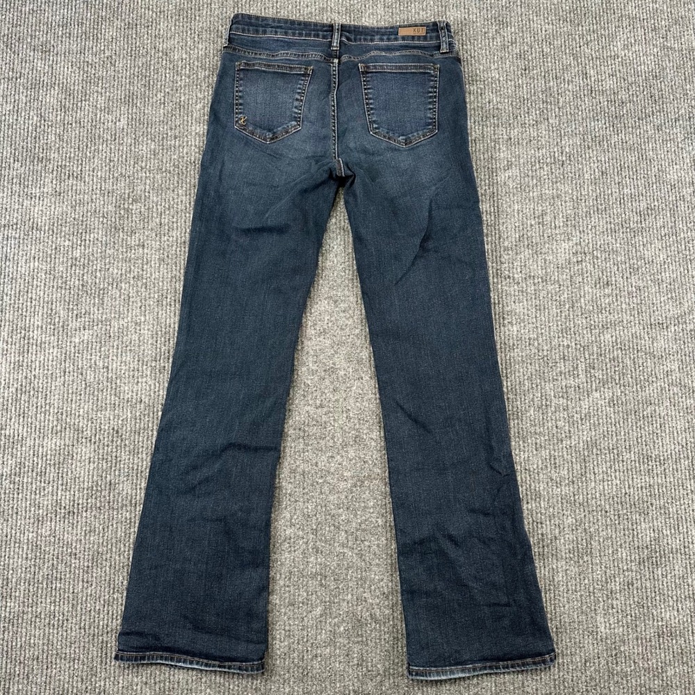 KUT from the Kloth Baby Bootcut Jeans Womens 10S Blue Dark Wash Stretch - Picture 2 of 11